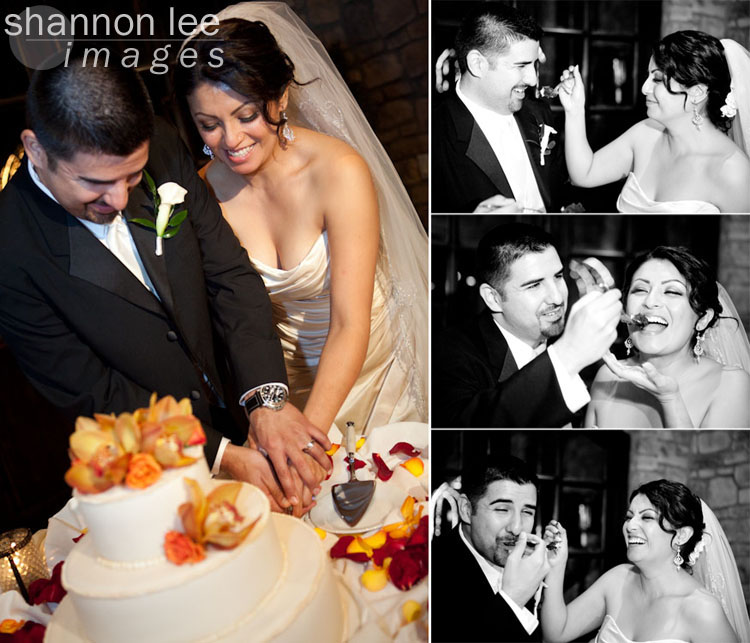 cake cutting, westlake village, los angeles, california, wedding