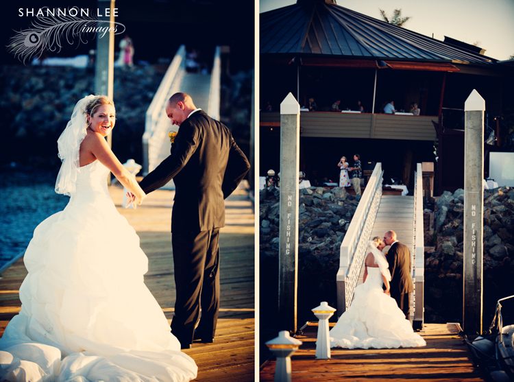 boat dock wedding