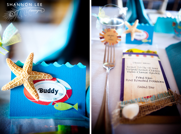 beach theme wedding details