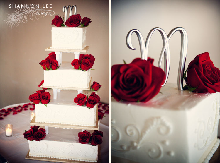 red wedding cake