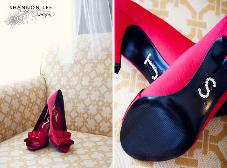 red wedding shoes