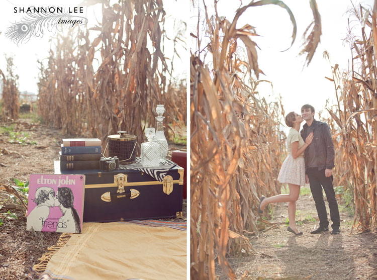 cornfield engagement session cornfield engagement session