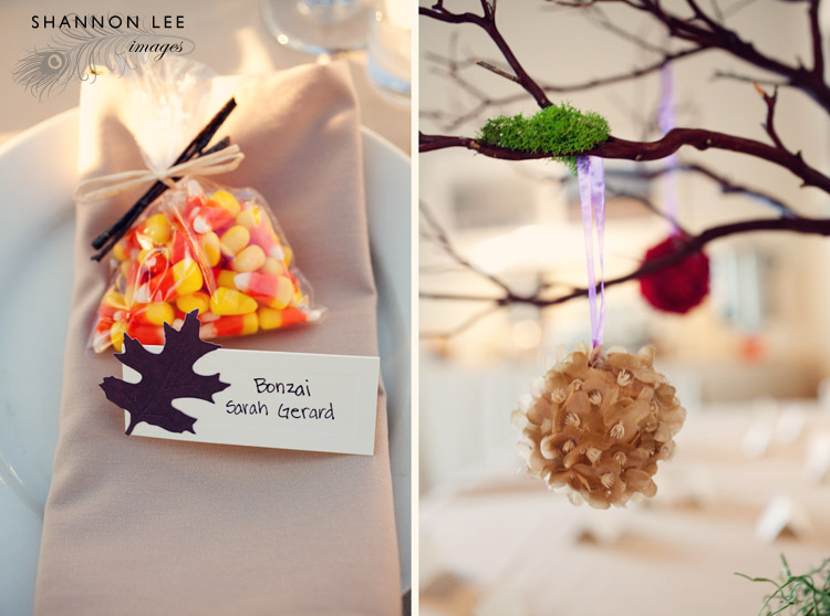 fall wedding details