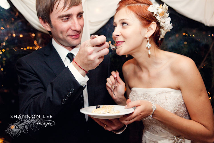wedding cake cutting