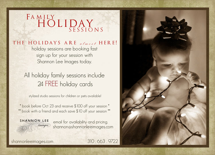 holiday family sessions