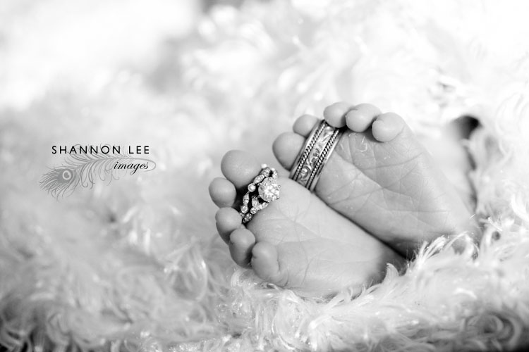 baby feet wedding rings