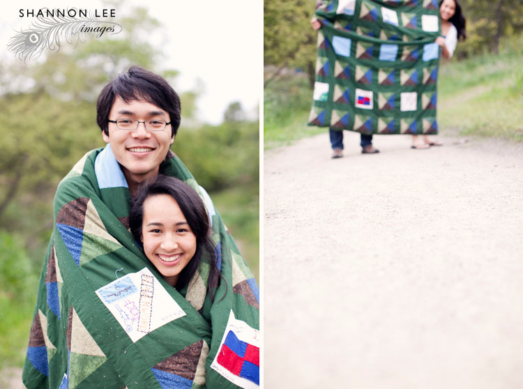 quilt engagement session