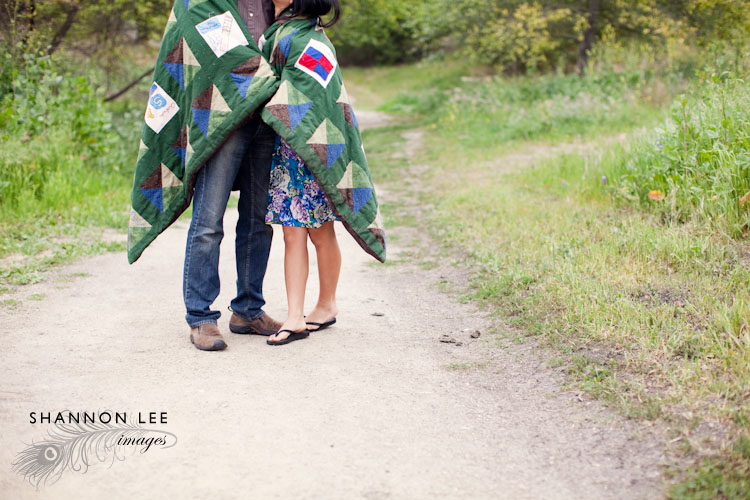 quilt engagement session