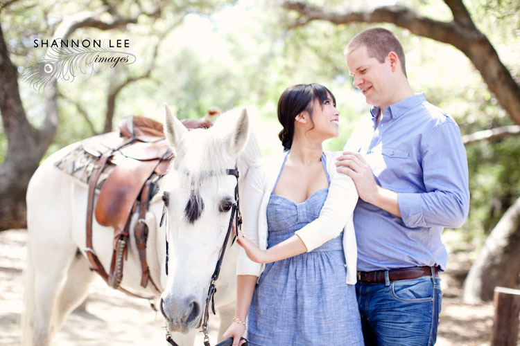 horse engagement session