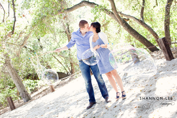 bubble engagement session
