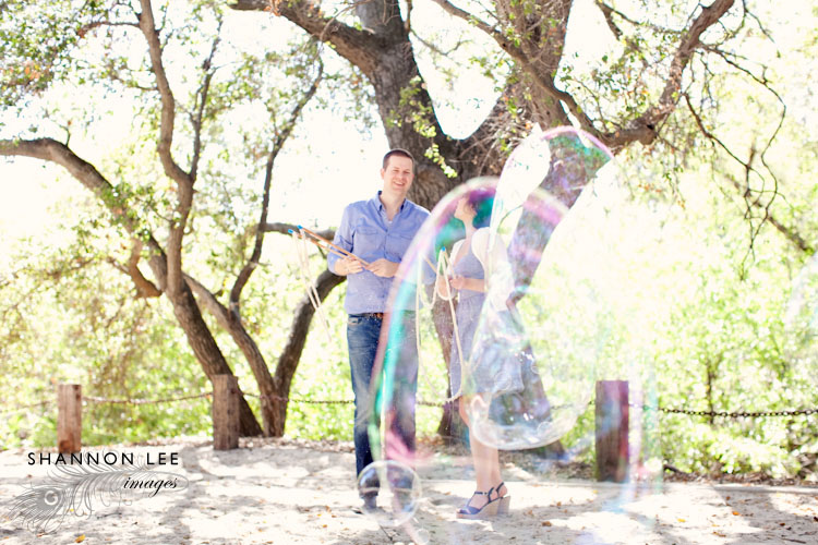 bubble engagement session