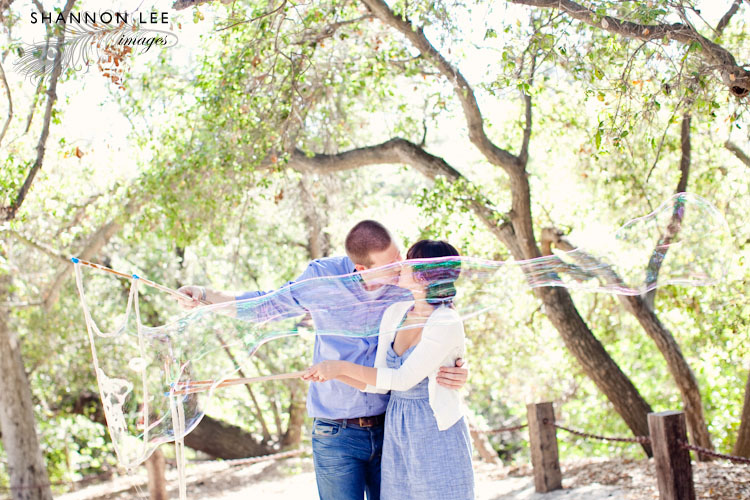 bubble engagement session
