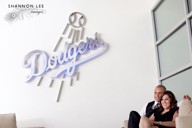 dodger stadium engagement session