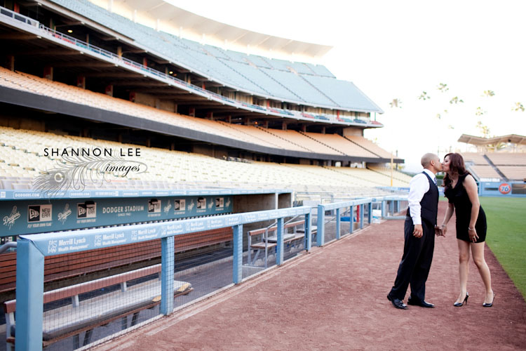 los angeles dodger stadium engagement session
