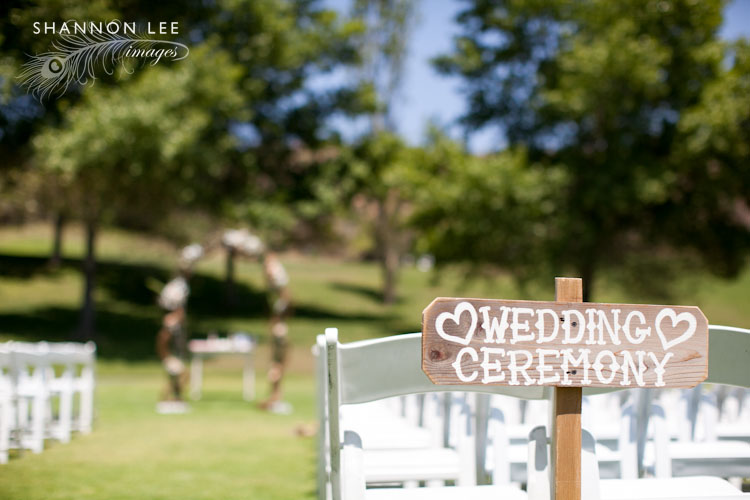rustic wedding ceremony sign