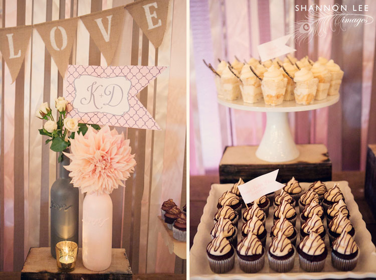 pink and grey dessert bar