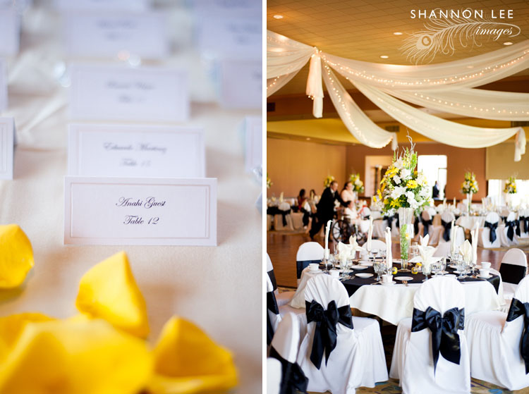 yellow and black wedding