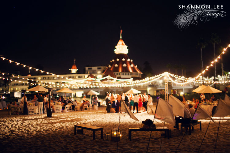hotel del coronado beach wedding reception