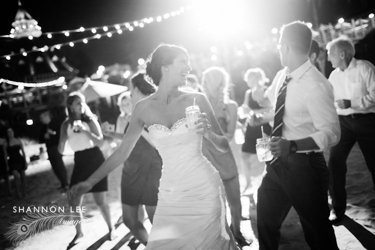 beach wedding reception