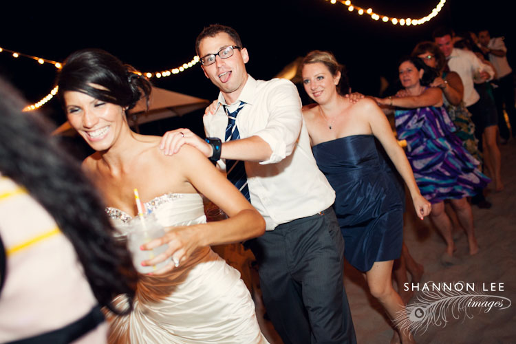 beach wedding reception