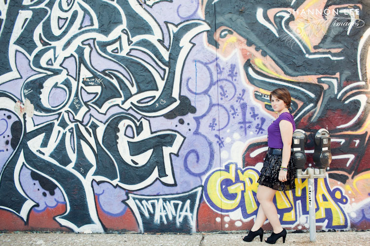 graffiti wall high school senior session