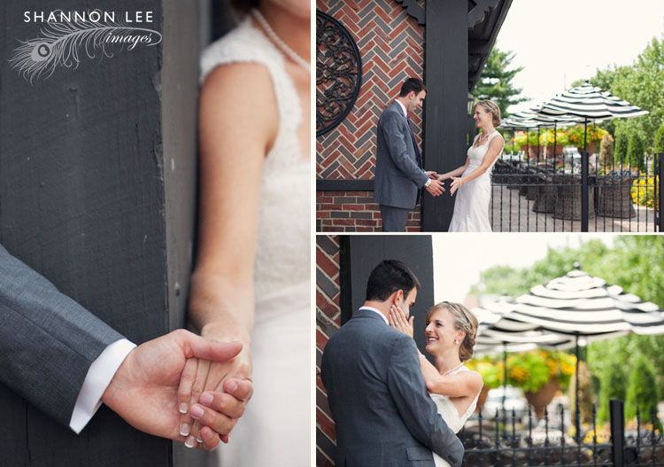 creative wedding first look