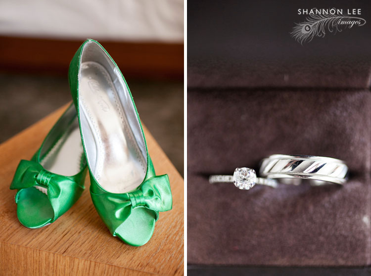 green wedding shoes