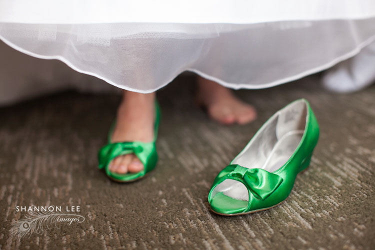 green wedding shoes