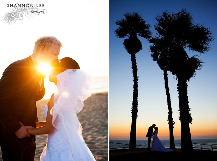 beach sunset wedding photography