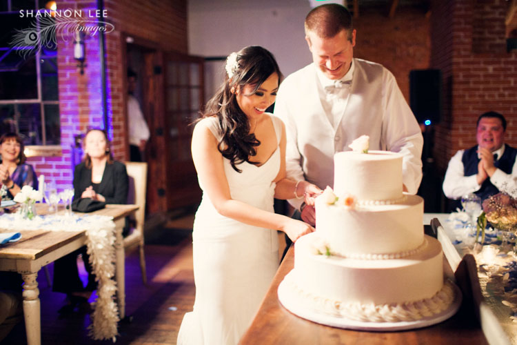 wedding cake cutting
