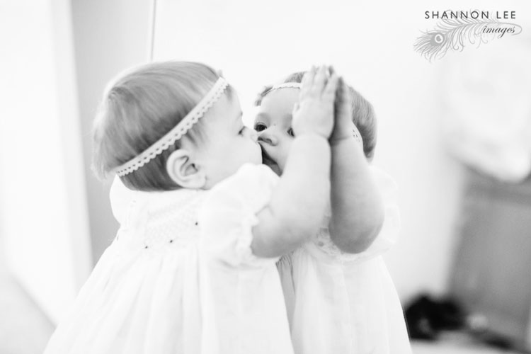 baby in mirror photography