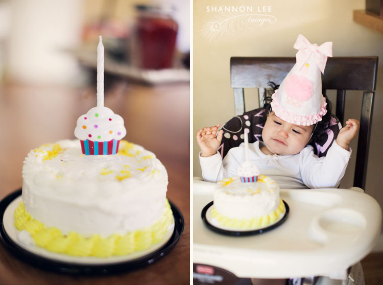 1 year old and cake