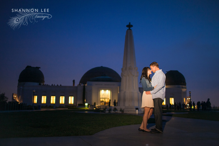 griffth park observatory engagement photography