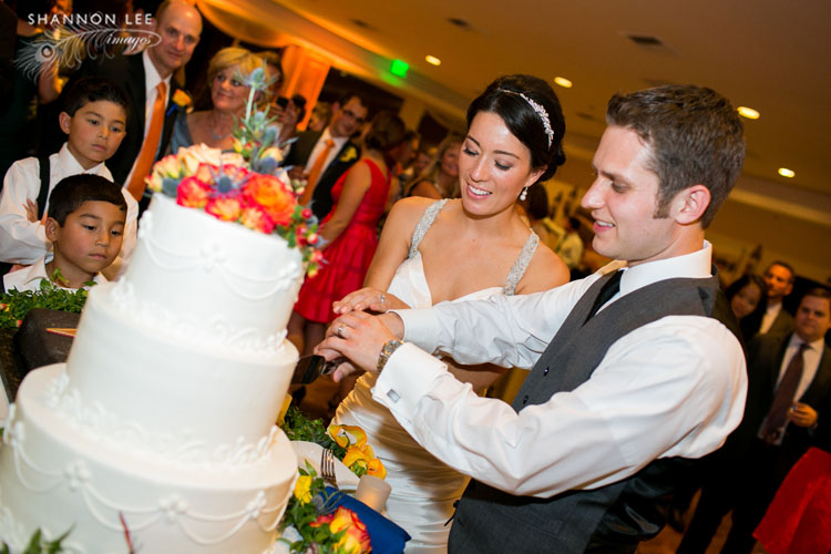 wedding cake cutting