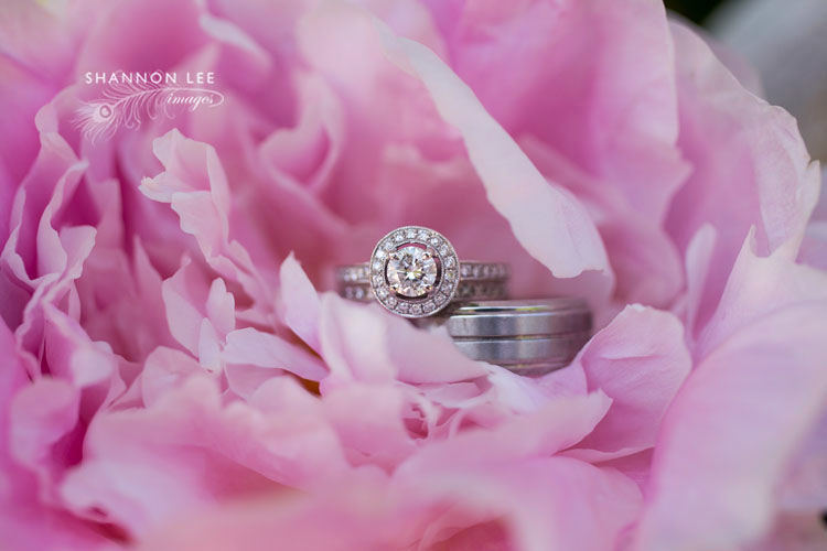 peony wedding rings