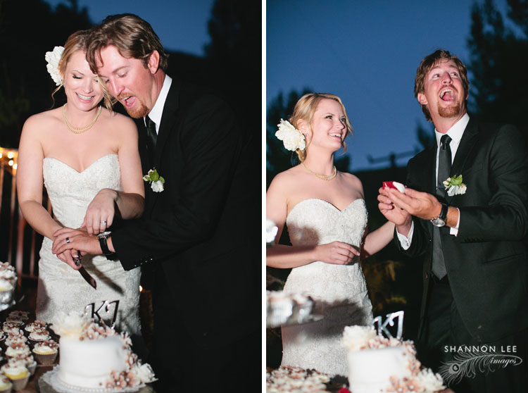 wedding cake cutting