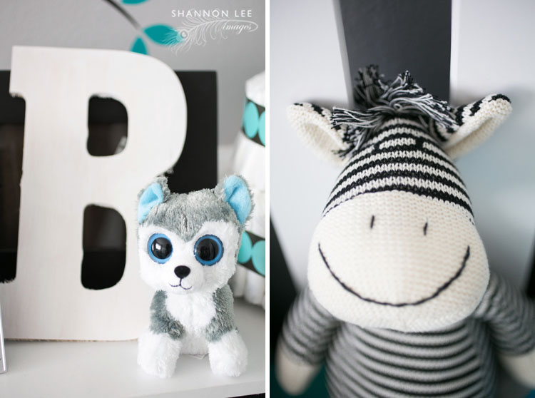 teal and grey nursery