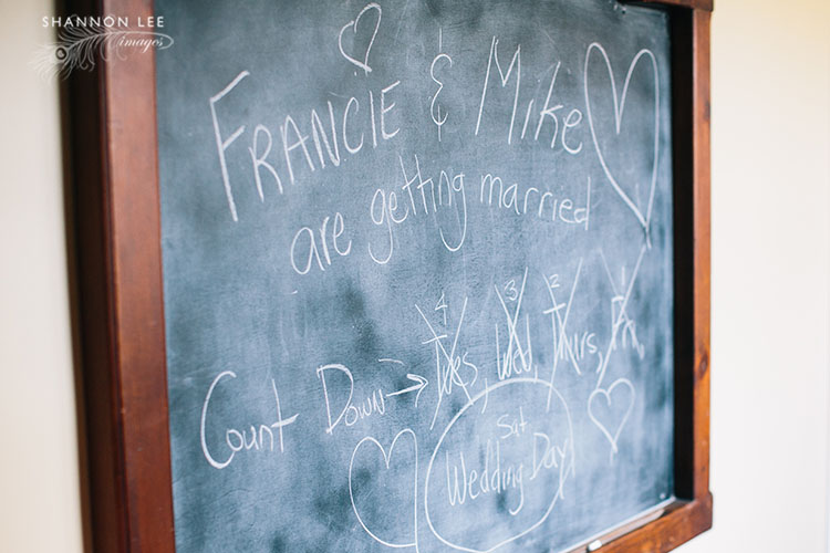 wedding chalkboard