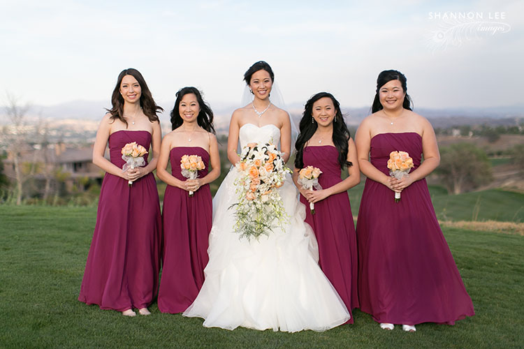 bridal party poses