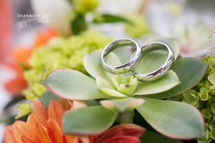 succulent wedding rings