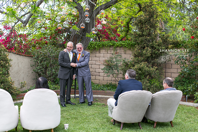 garden backyard wedding ceremony