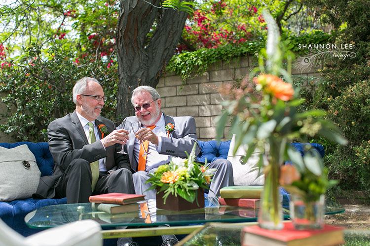 garden backyard gay wedding pasadena
