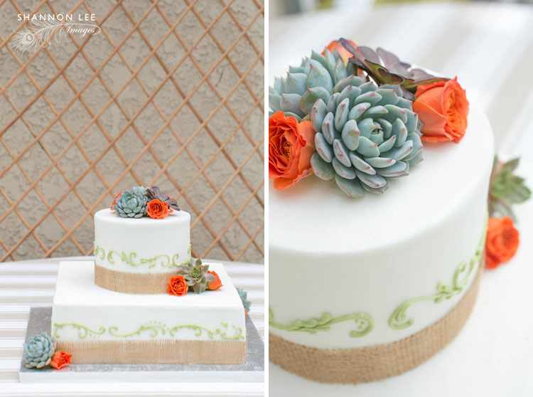 succulent wedding cake