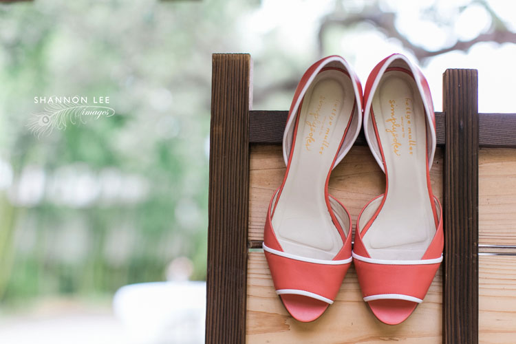 coral wedding shoes