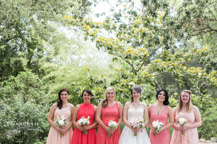 pink bridal party dresses