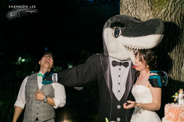 san jose sharks sharkie wedding guest