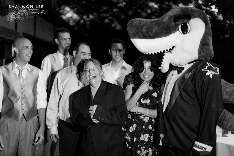san jose sharks sharkie wedding guest