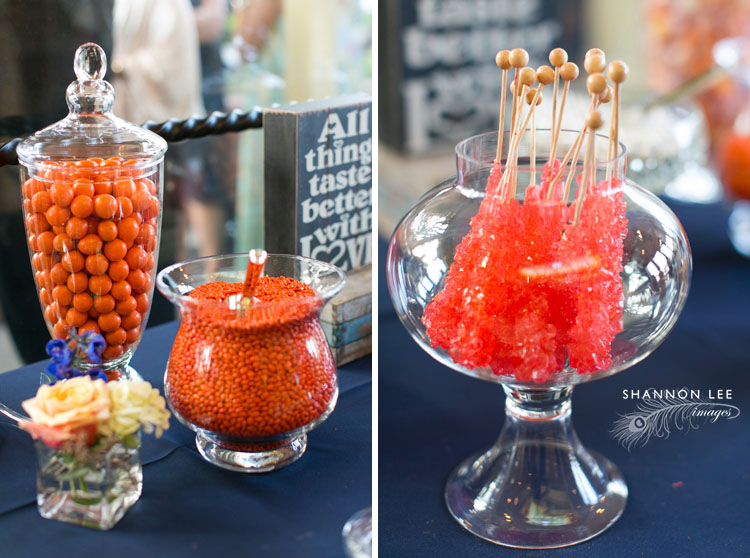 monterey-perry-house-wedding-151 coral and navy wedding candy bar