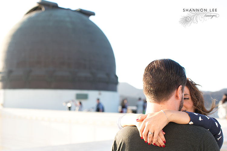 griffith observatory engagement photography