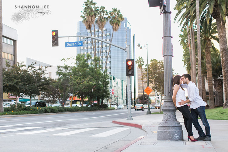 los angeles urban engagement photography